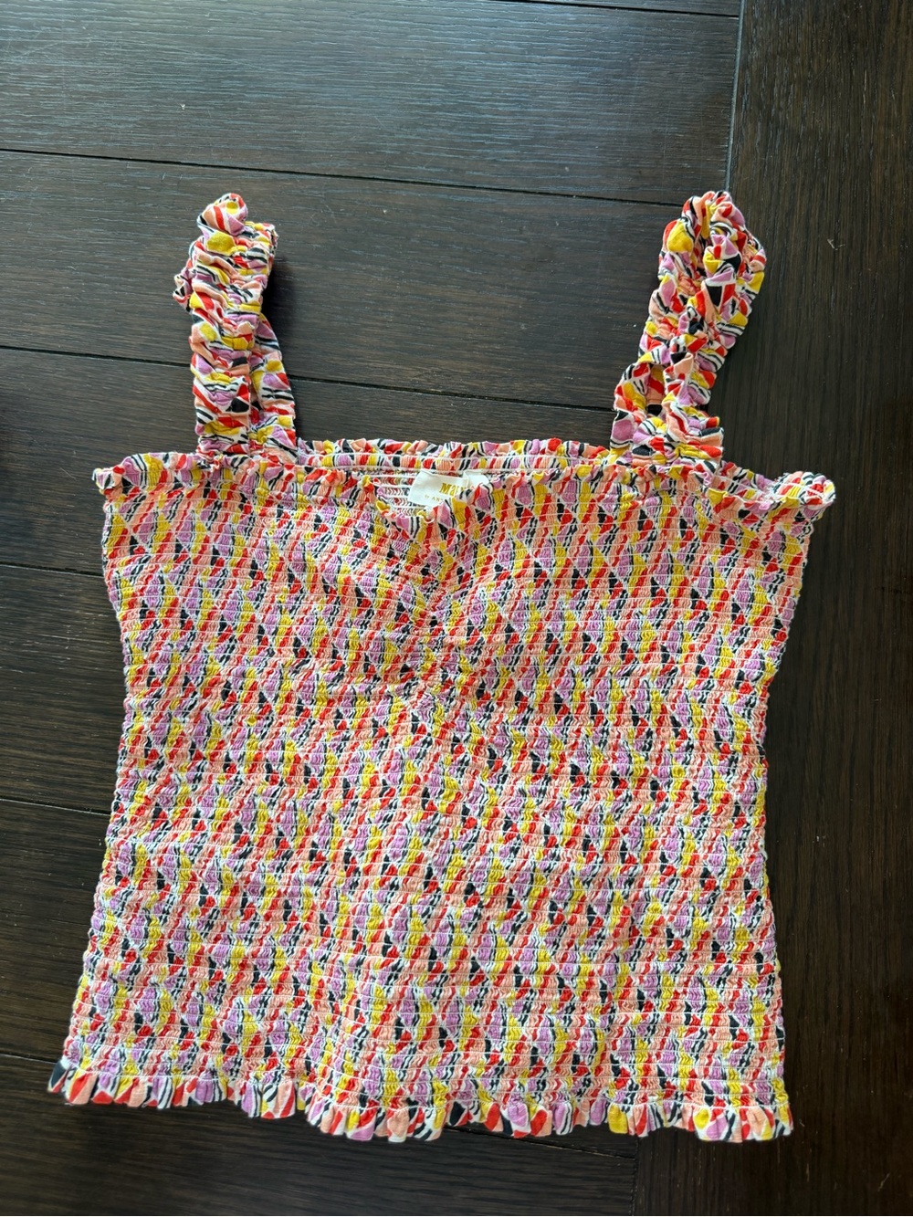 Anthropologie Multicolor Smocked Tank Top